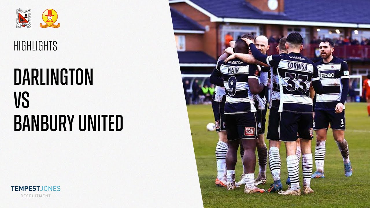 Darlington 3-1 Banbury United - National League North - 2023/24