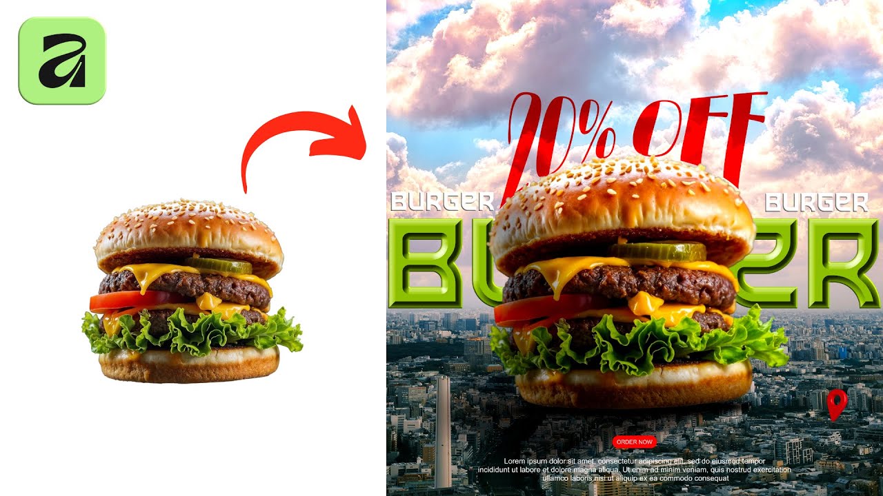 Burger Poster Design In Affinity | Affinity Tutorial In Hindi