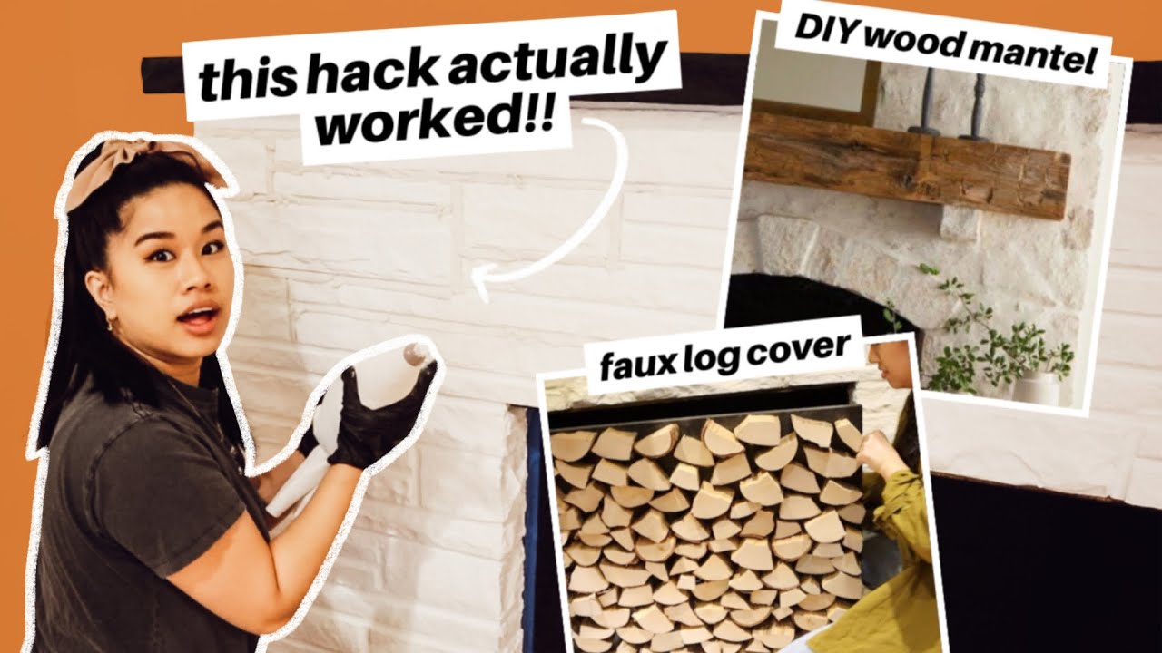 DIY FIREPLACE MAKEOVER W/ HACKS THAT MAKE IT LOOK MORE EXPENSIVE!