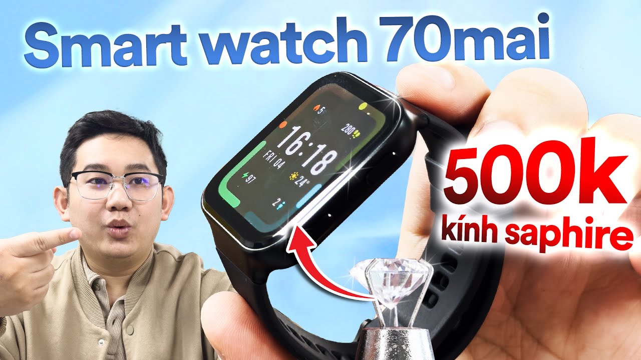 Smartwatch 500k c&oacute; k&iacute;nh sapphire, GPS độc lập: 70mai Maimo Saphir Watch