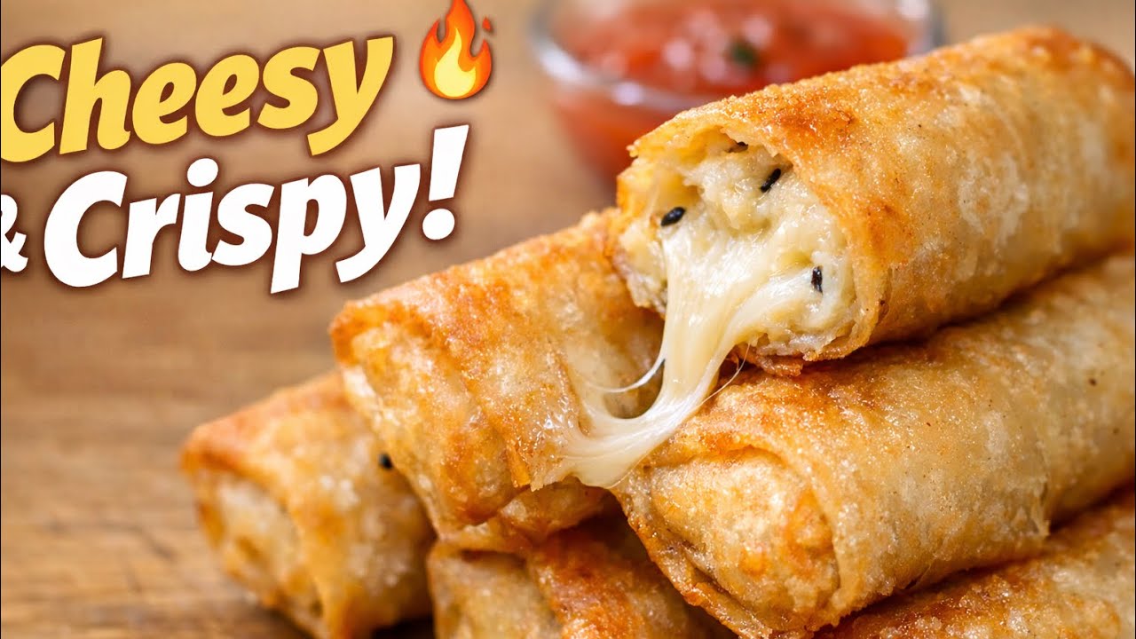 Crispy Cheese Spring Rolls – Easy Middle Eastern Recipe! 🧀🔥