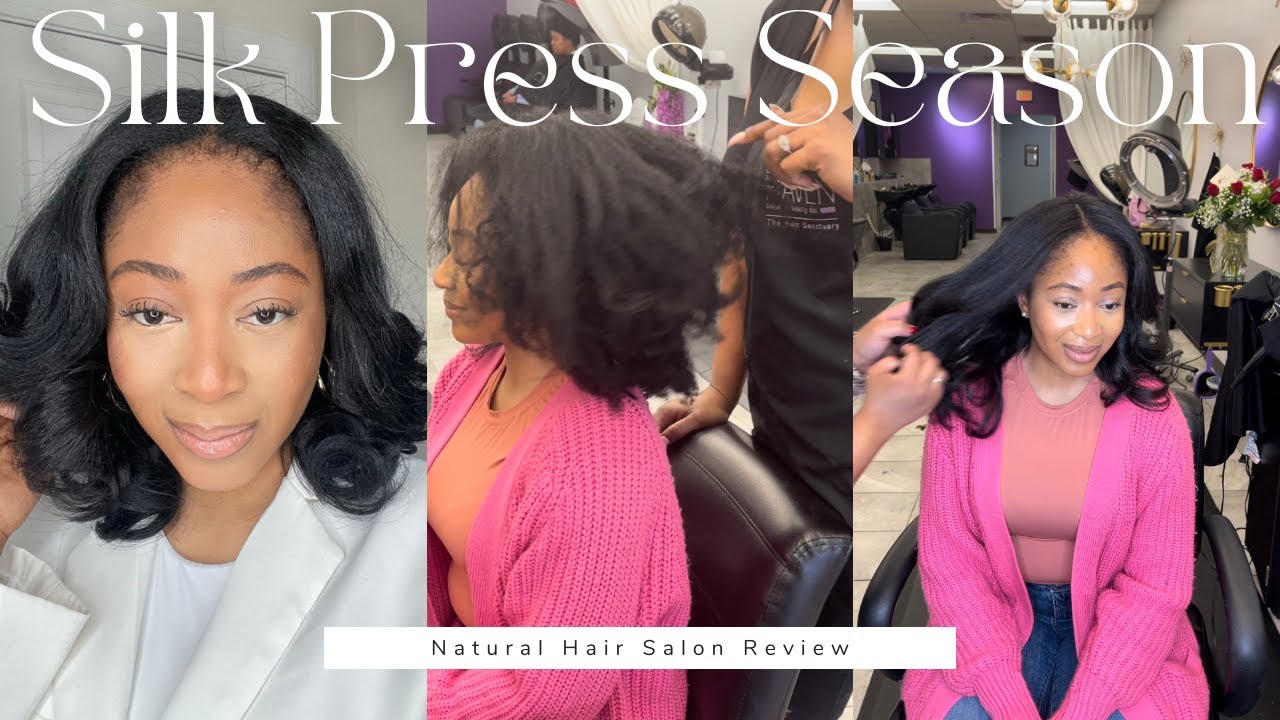 Silk Press on 4C Hair | Natural Hair Salon Review | The Haven Salon |