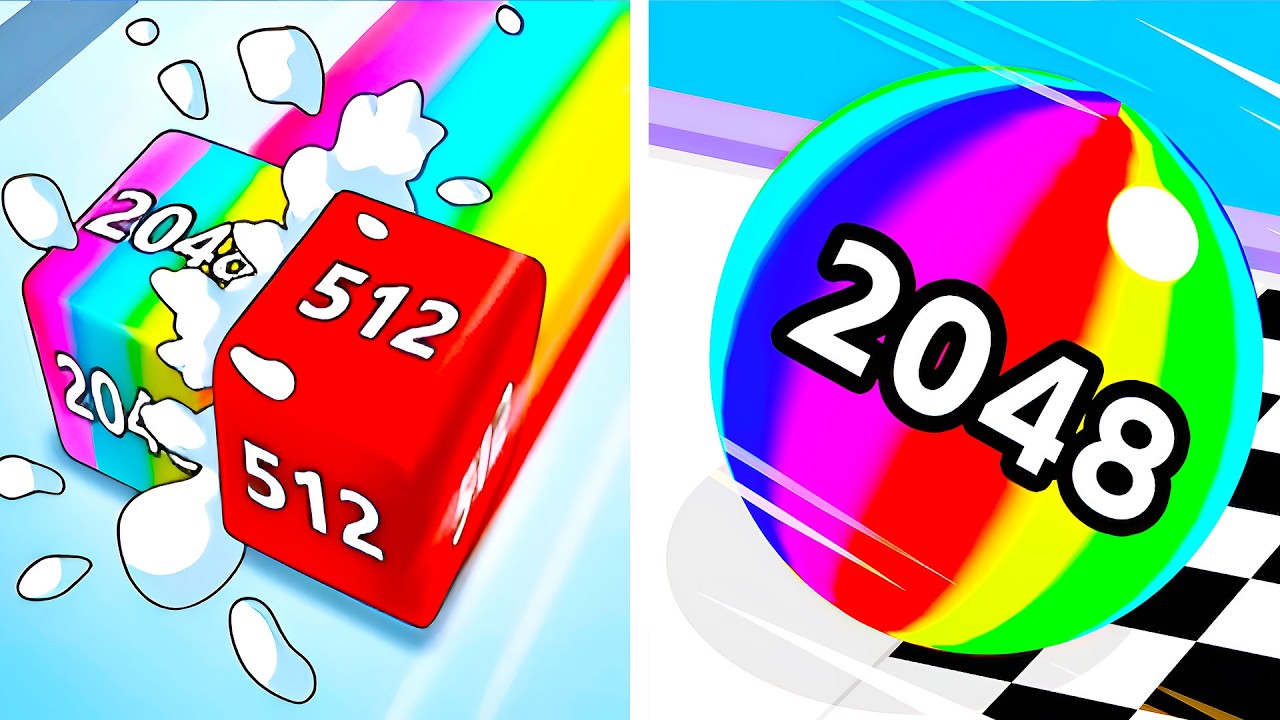Jelly Run 2048 VS Ball Run 2048 🍬🔴 All Levels Max Update Walkthrough Mobile NEW Gameplay J7RX