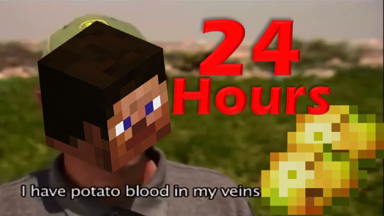 I spent 24 hours farming poisonous potatoes (Hypixel Skyblock Trek to top 1000)