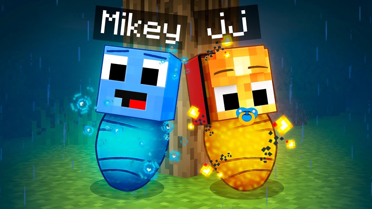 Mikey WATER and JJ LAVA Baby Survival Battle in Minecraft (Maizen)