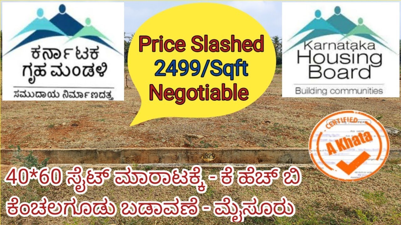 40*60 Site for Sale in KHB Kenchalagudu Layout Mysore. Call: 8317310102.