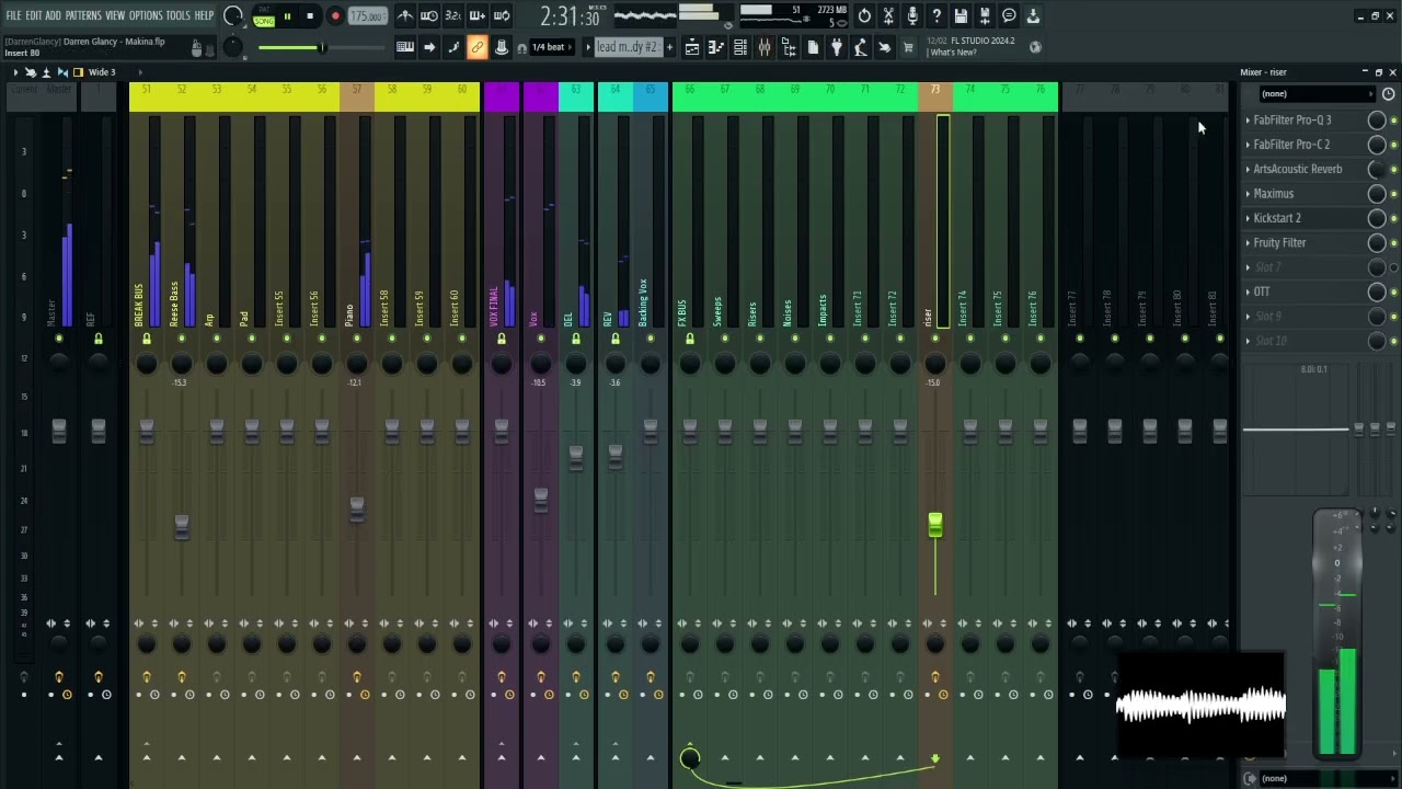 I had a wee try at making makina recently. mixdown and eq need work.