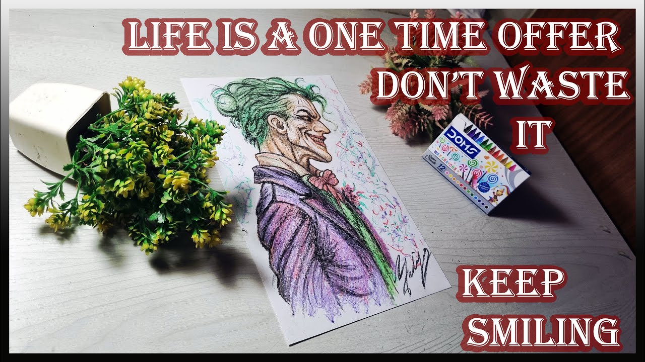 How To Draw Joker || using Plastic Crayon#viral#viralvideo#Youtubesorts#freehandmethurd#easytodraw