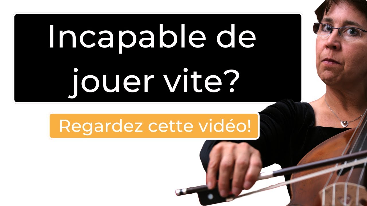 Incapable de jouer vite? Regardez cette vidéo!