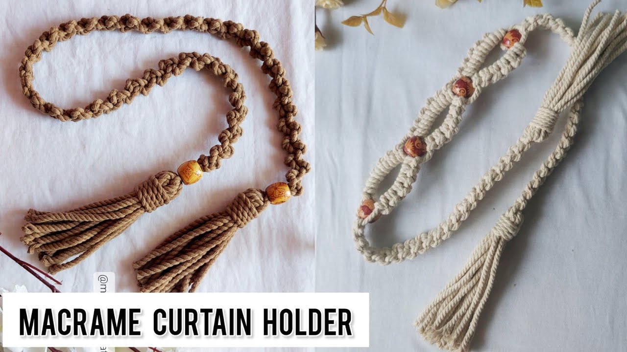 DIY Macrame Curtain Tie Backs | Easy Macrame Step by Step | Macrame Curtain Belt Tutorial
