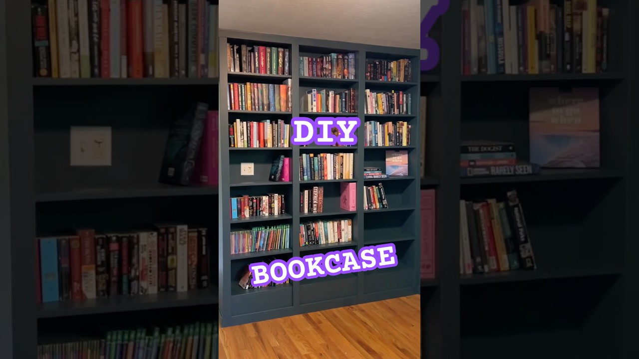 Built a bookcase from scratch!   Full how-to video on my channel!