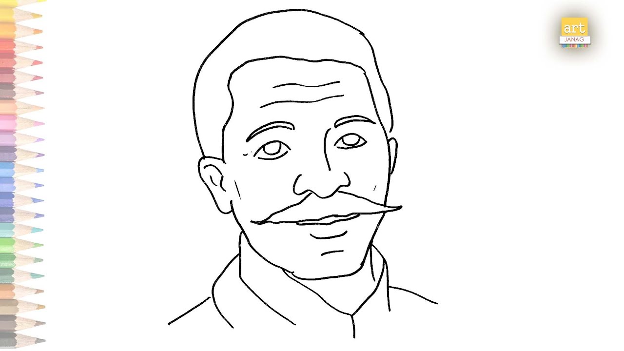 George Washington Carver Drawing easy | How to draw George Washington Carver step by step |Art JanaG