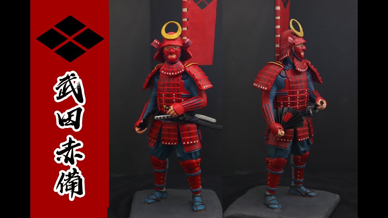 I Made an Aka-zonae Japanese Samurai | Takeda Clan | 赤備 | 戦国時代 | Time-lapse
