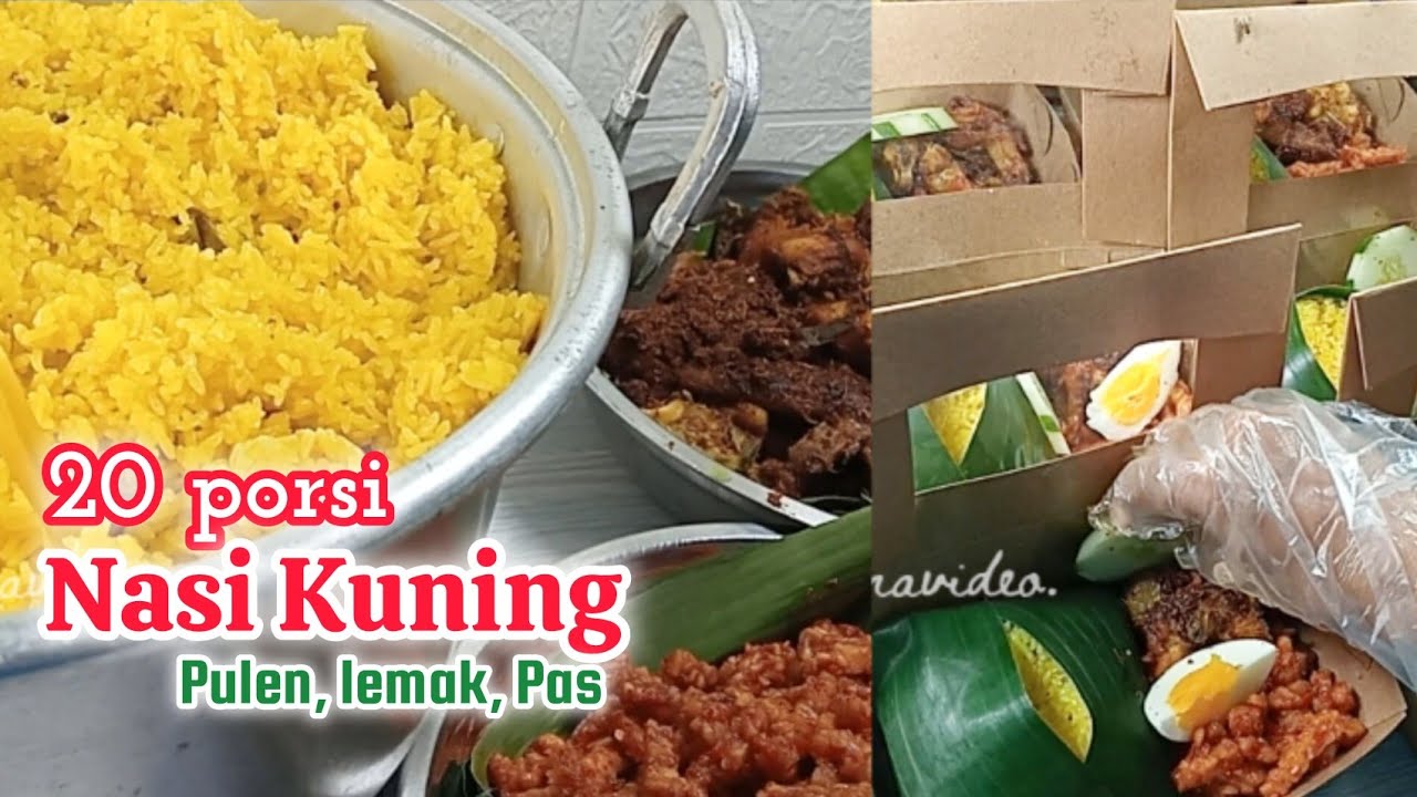 LENGKAP DENGAN LAUKNYA ‼️ NASI KUNING 20 PORSI (2 KG BERAS)