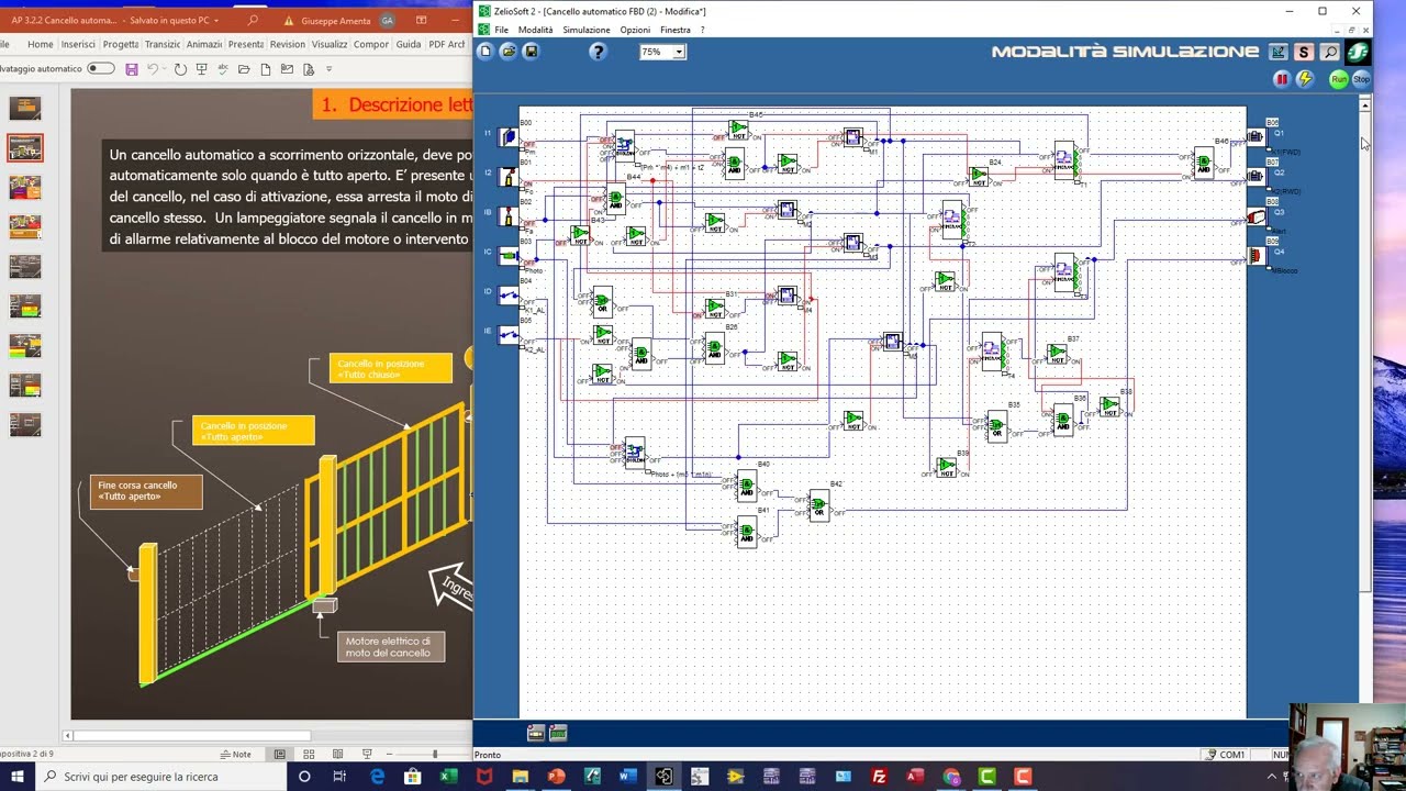 Cancello automatico   Zelio Logic FBD audio video
