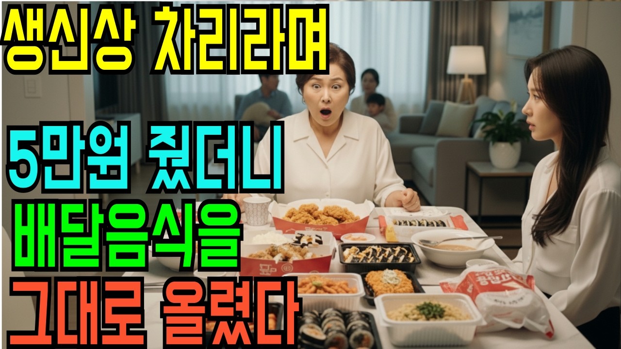 생신상 차리라며 5만원 주신 시어머니… 그래서 배달음식을 그대로 올렸습니다