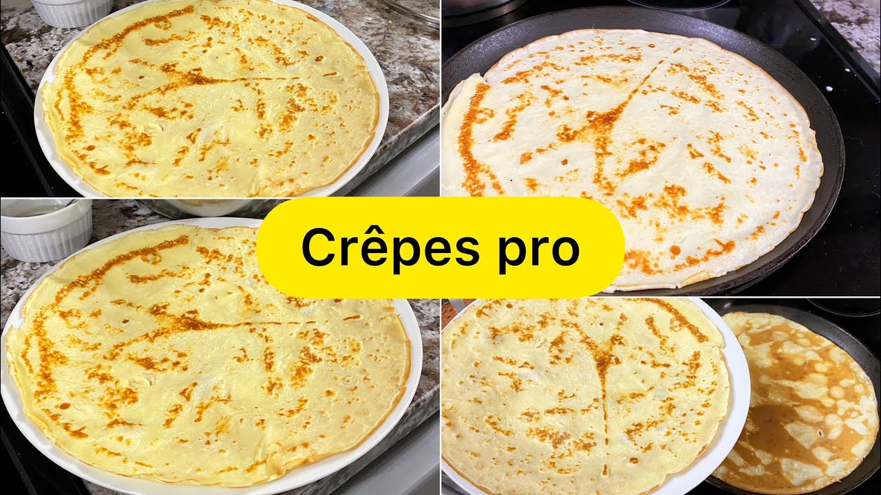 كريب الفرنسي مثل الذي يباع في باريس خفيف رقيق  و بنين و يظل طري حتى و لو برد/Les crêpes françaises