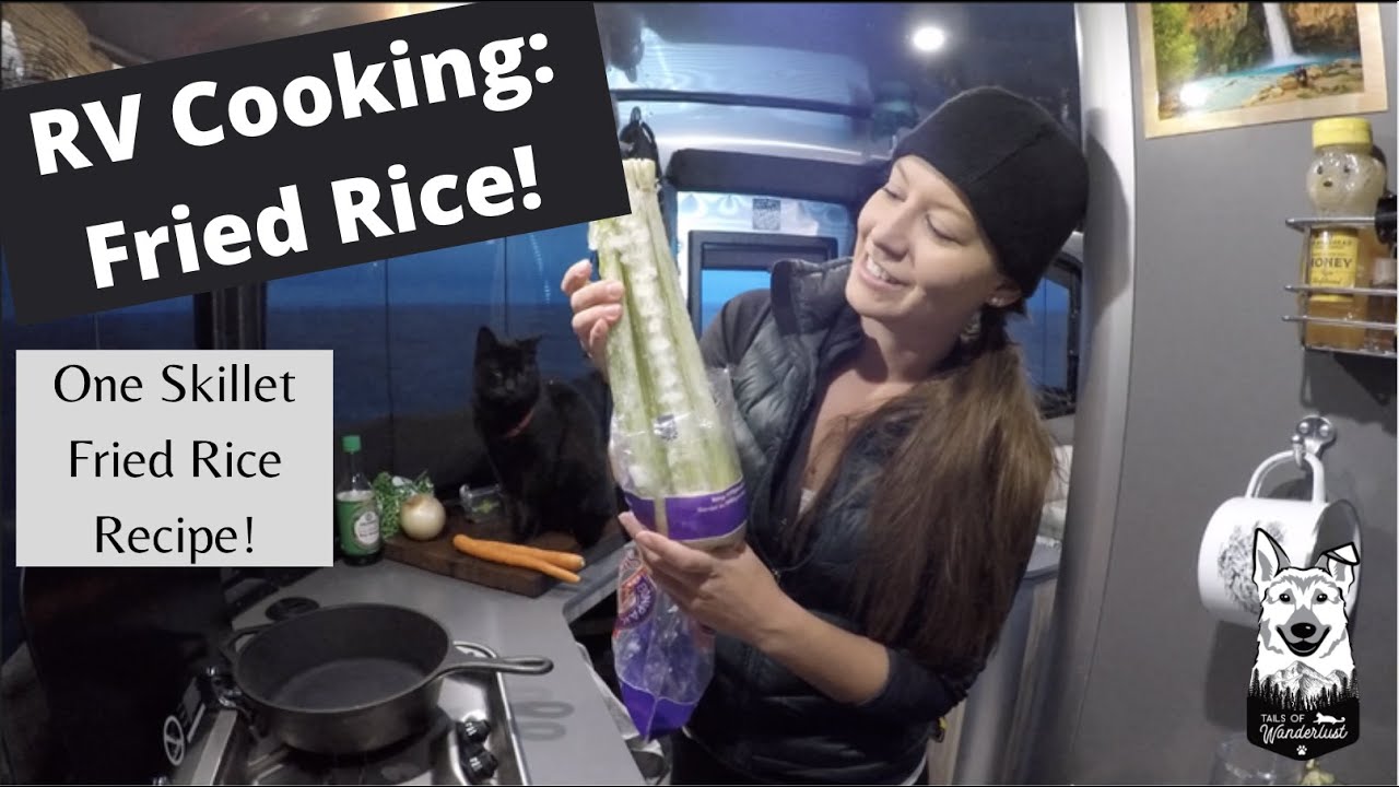 One Pan Skillet Fried Rice Recipe | RV Cooking in an Airstream Basecamp