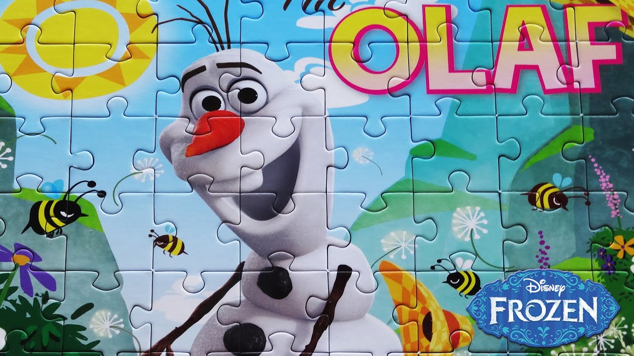 FROZEN OLAF Puzzle Disney Games Rompecabezas de  Kids Jigsaw Toys Puzzles Videos