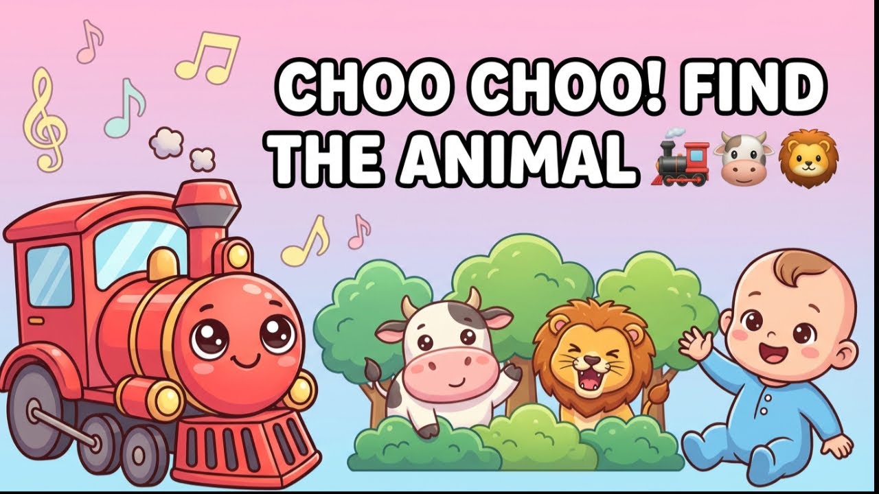 “Train Choo Choo Song 🚂 | Find the Animal & More Nursery Rhymes for Kids”
