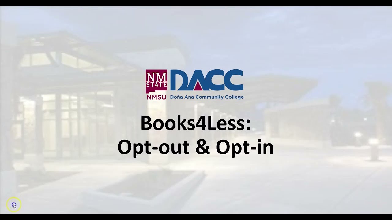 Books4Less Opt out & Opt in