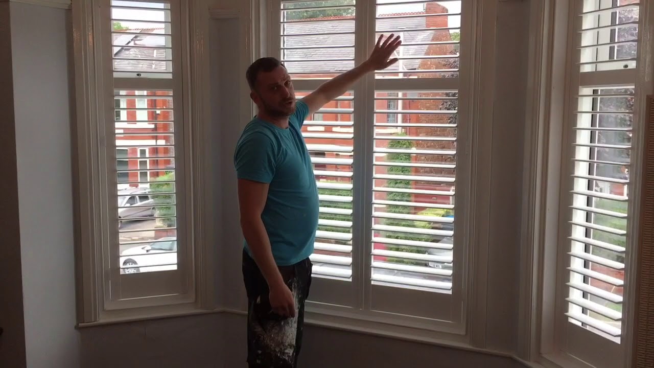 3 Sided Victorian Bay Window Shutters in Manchester