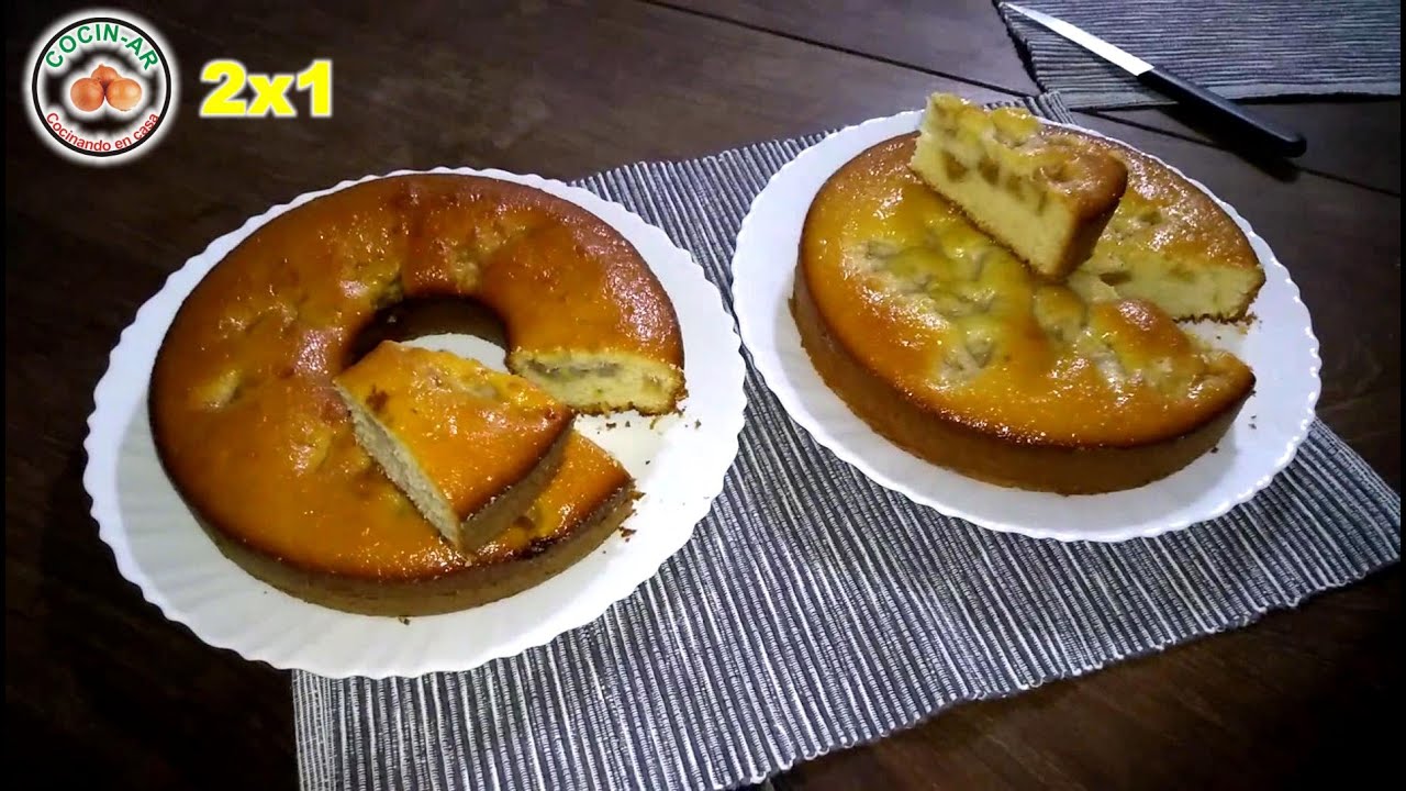 Con la misma preparación hago dos budines uno de manzana y otro de banana, @COCIN-AR