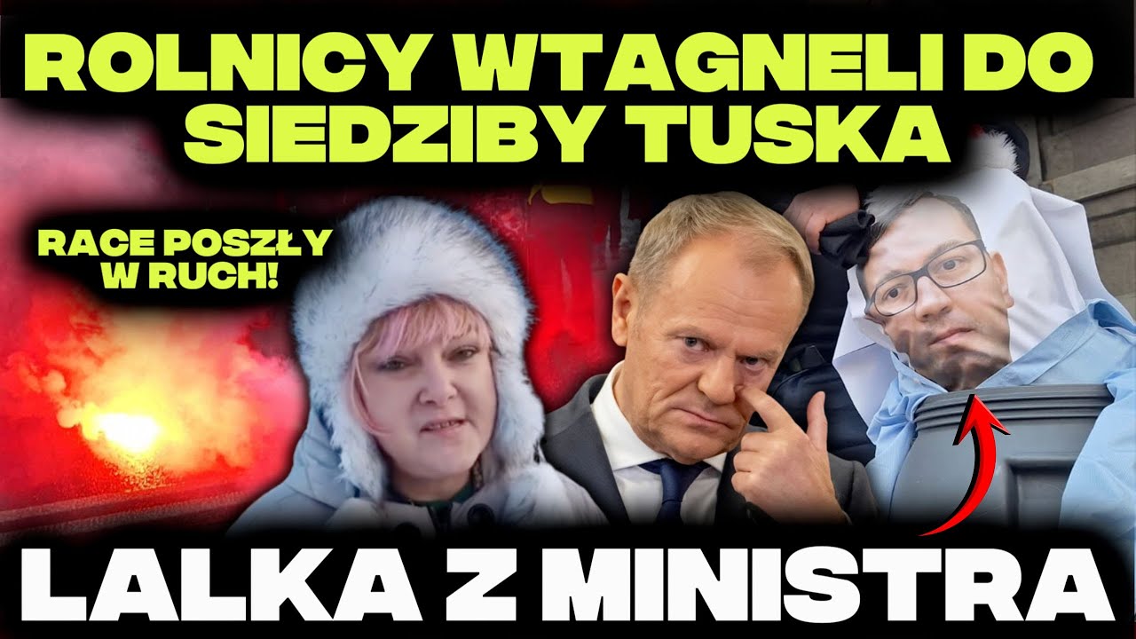 SZOK! ROLNICY OKUPUJĄ BIURO TUSKA! - OSTRY Protest Rolnik&oacute;w w WARSZAWIE
