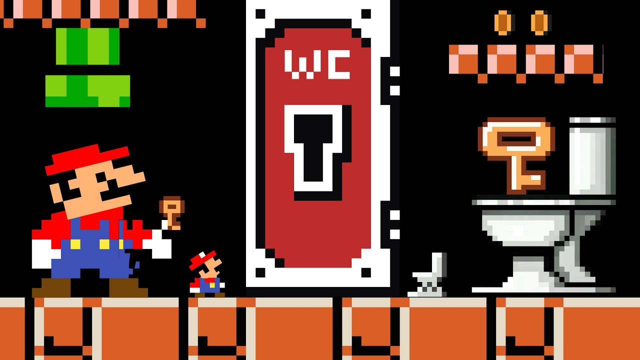 Mario and Tiny Mario's WC Doors Maze Mayhem