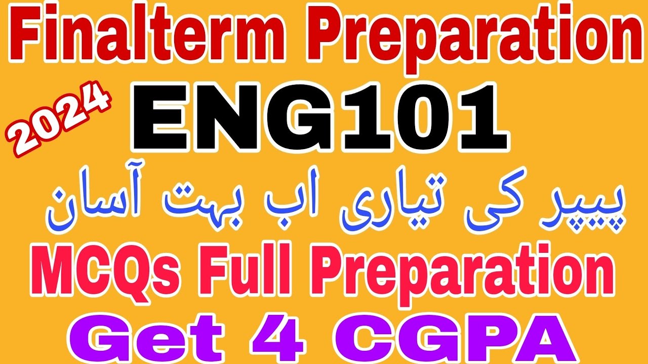 ENG101 Final term Preparation 2024 || Eng101 Finalterm Preparation || Eng101 Final term preparation
