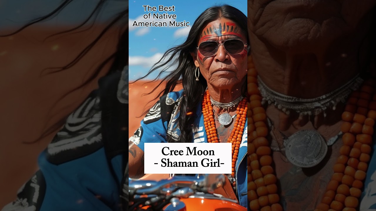 Cree Moon - Shaman Girl Short/Native American Music/ #Shorts  #tribalmusic #nativeamericanflute