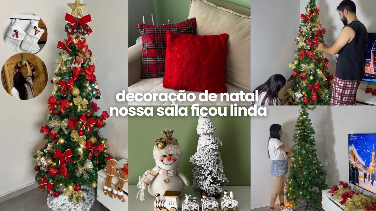 Decorei Minha Casa pro Natal 2025! 🎄✨ Montagem da Árvore + Sala Aconchegante