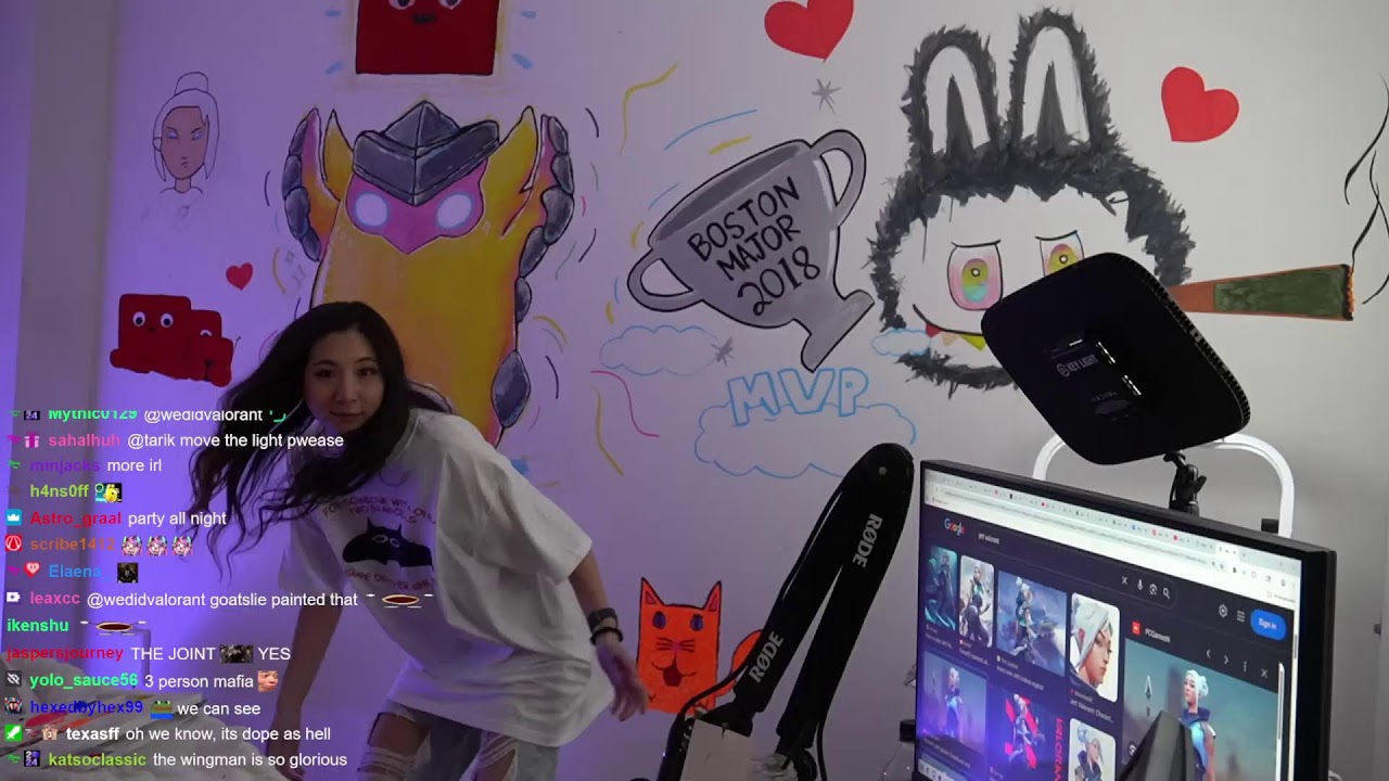 painting my room w/ @lilypichu @kkatamina & @abe - Twitter @tarik