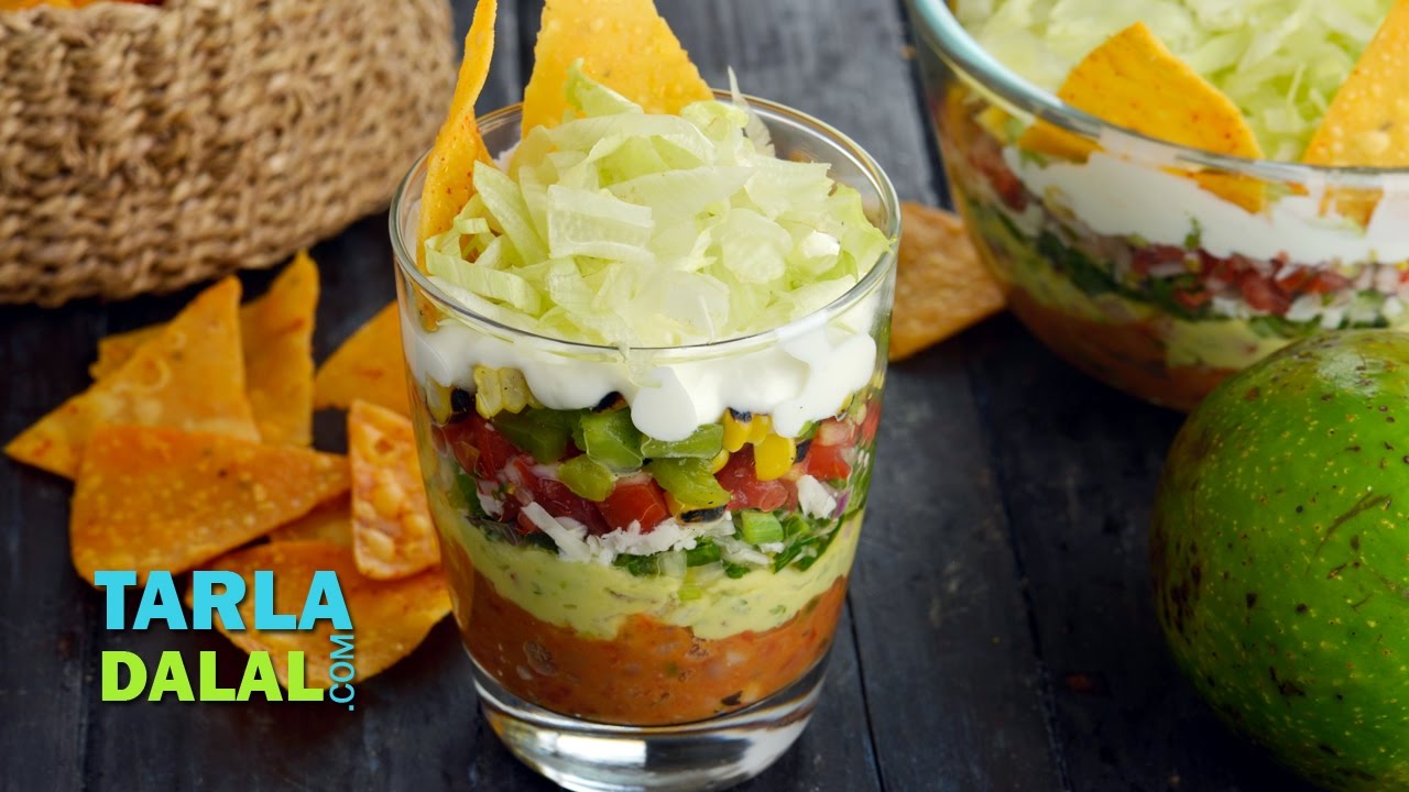 7 Layered Mexican Dip by Tarla Dalal