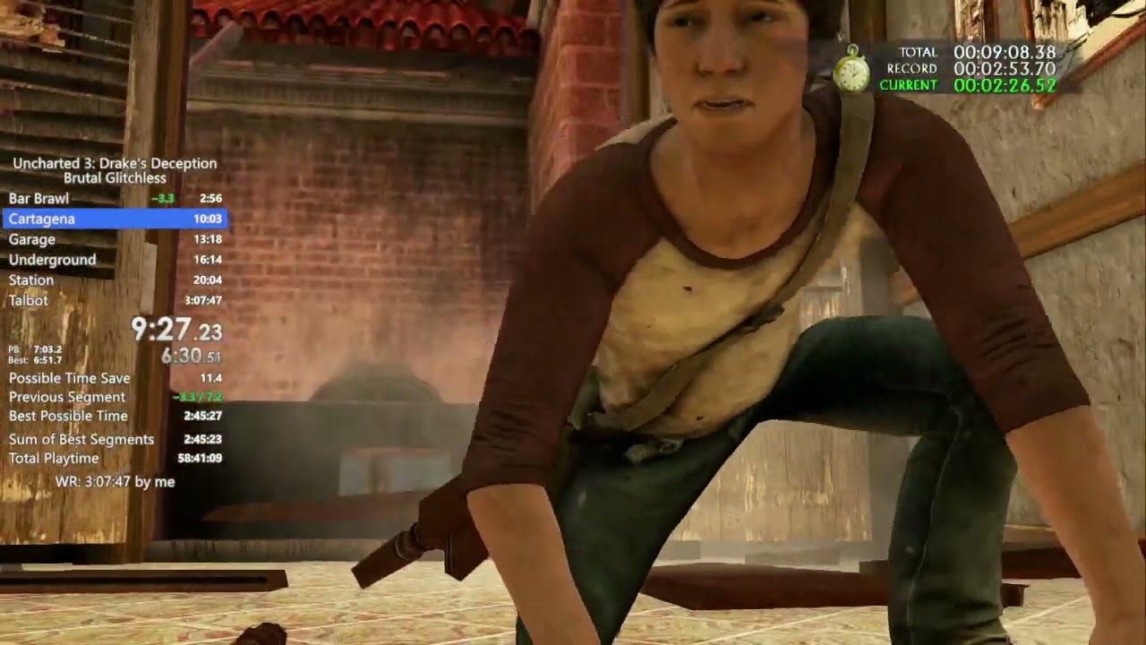 Uncharted 3 Brutal Speedrun in 