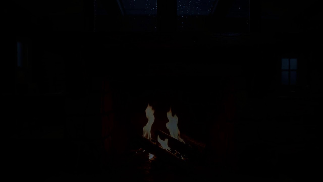 Heavy Rain Sounds with Soft Fireplace Ambience for Stress Relief