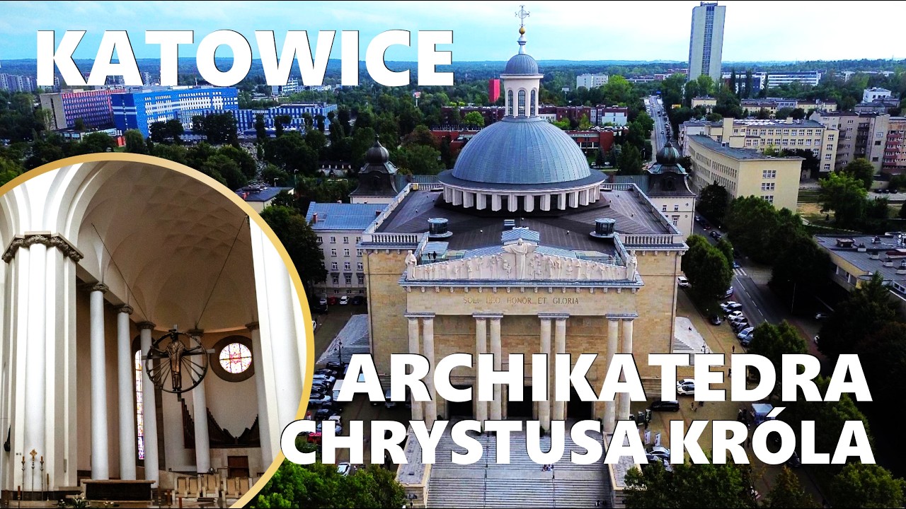 KATOWICE: Monumentalna Archikatedra z Drona ⛪ Majestic Cathedral of Christ the King | Dron 4K