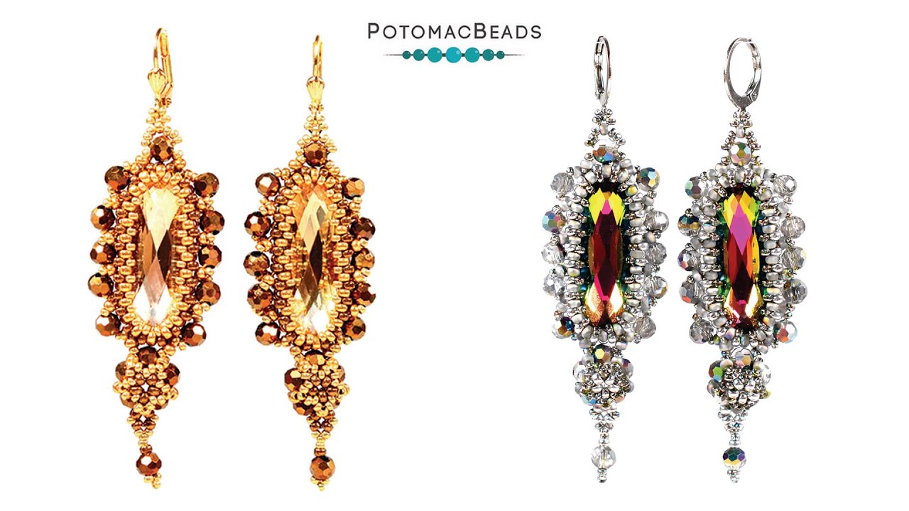 Beldamaine Earrings - DIY Jewelry Making Tutorial by PotomacBeads
