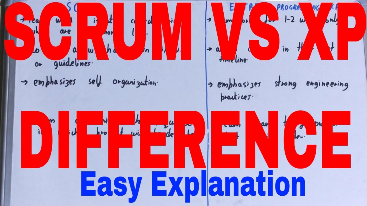 Scrum vs XP|Scrum vs extreme programming|Difference between scrum and xp|Scrum and xp difference