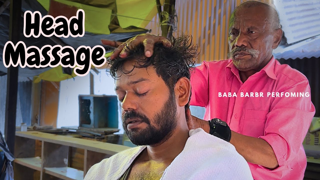 Most Relaxing Head Massage Ever by Street Barber&rsquo;s Magic Hand | ASMR For Fast Sleep