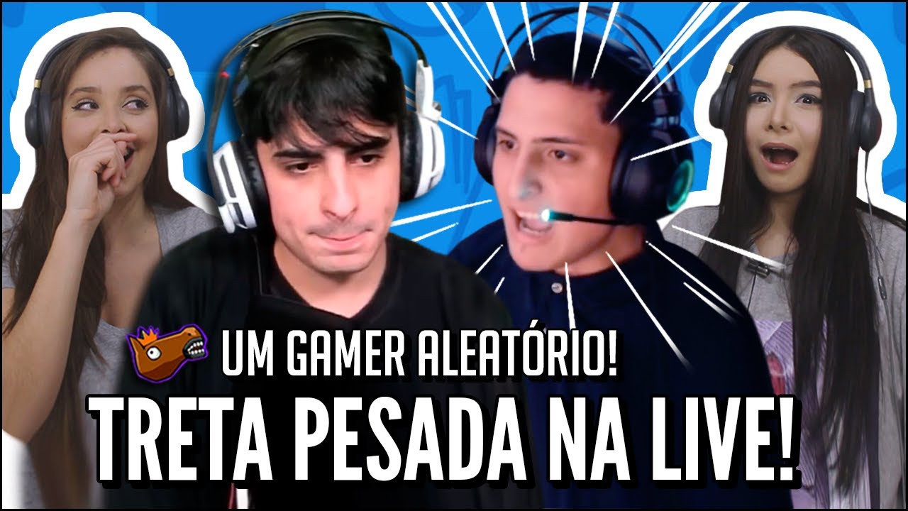 JOVENS REAGEM A TRETA PESADA NA LIVE - CLIPES ENGRAÇADOS - UM GAMER ALEATÓRIO