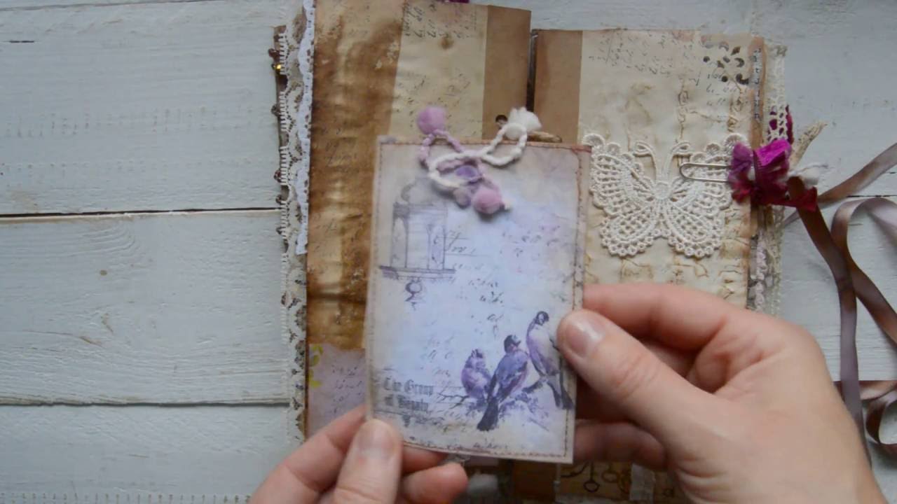 Embellished vintage junk journal. ( custom order )