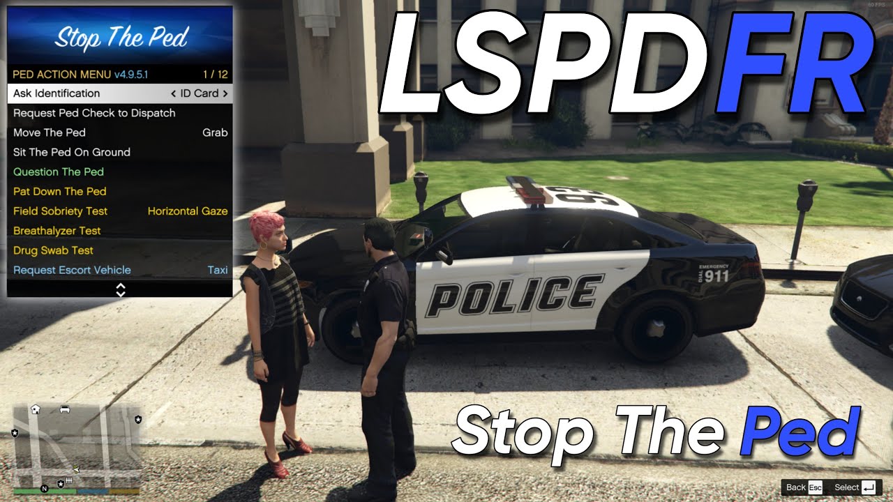 اهم اضافات مود الشرطه Stop The Ped LSPDFR