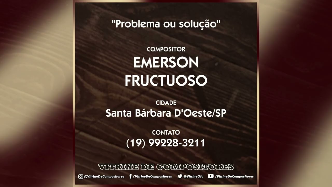Problema ou solução (Emerson Fructuoso)