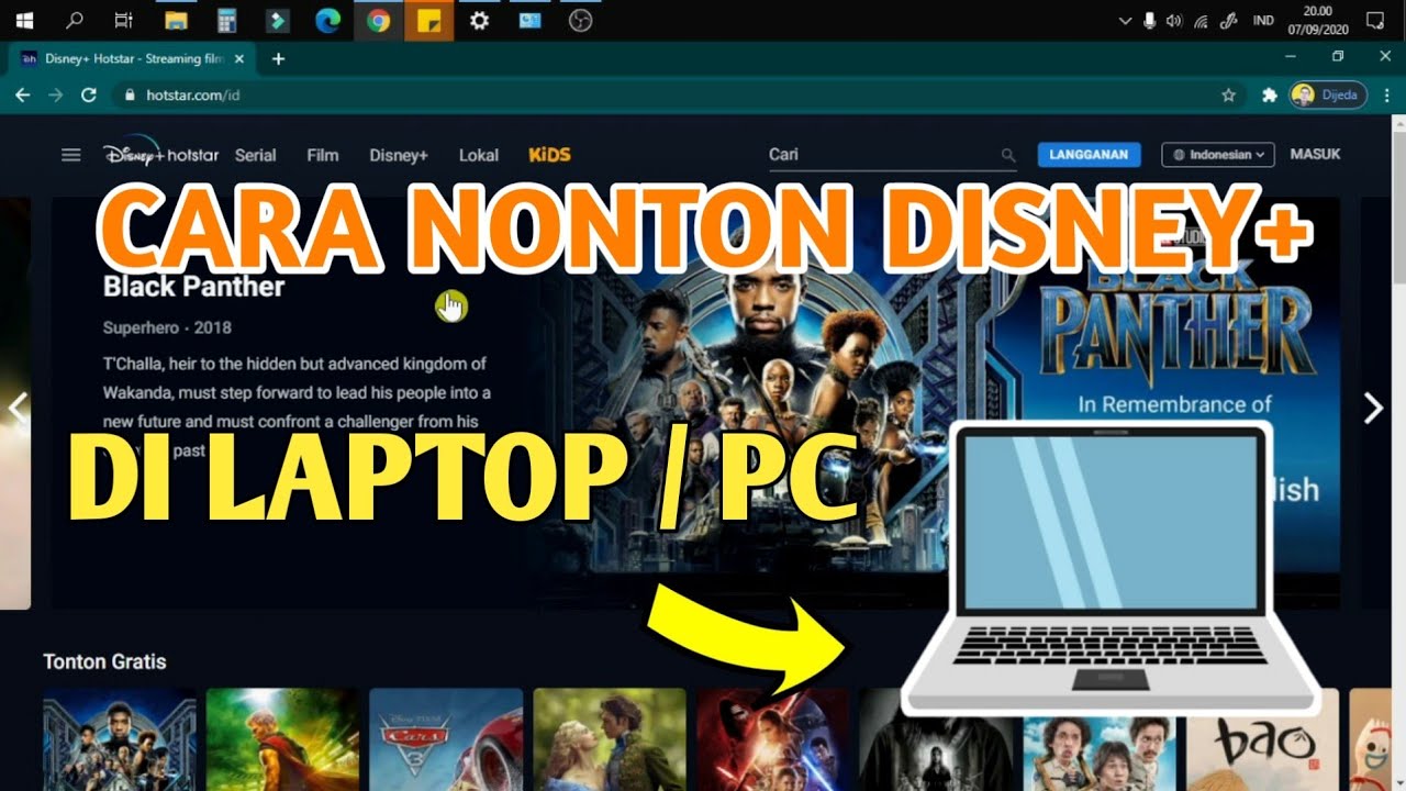 Cara Nonton Disney+ Hotstar di Laptop atau PC