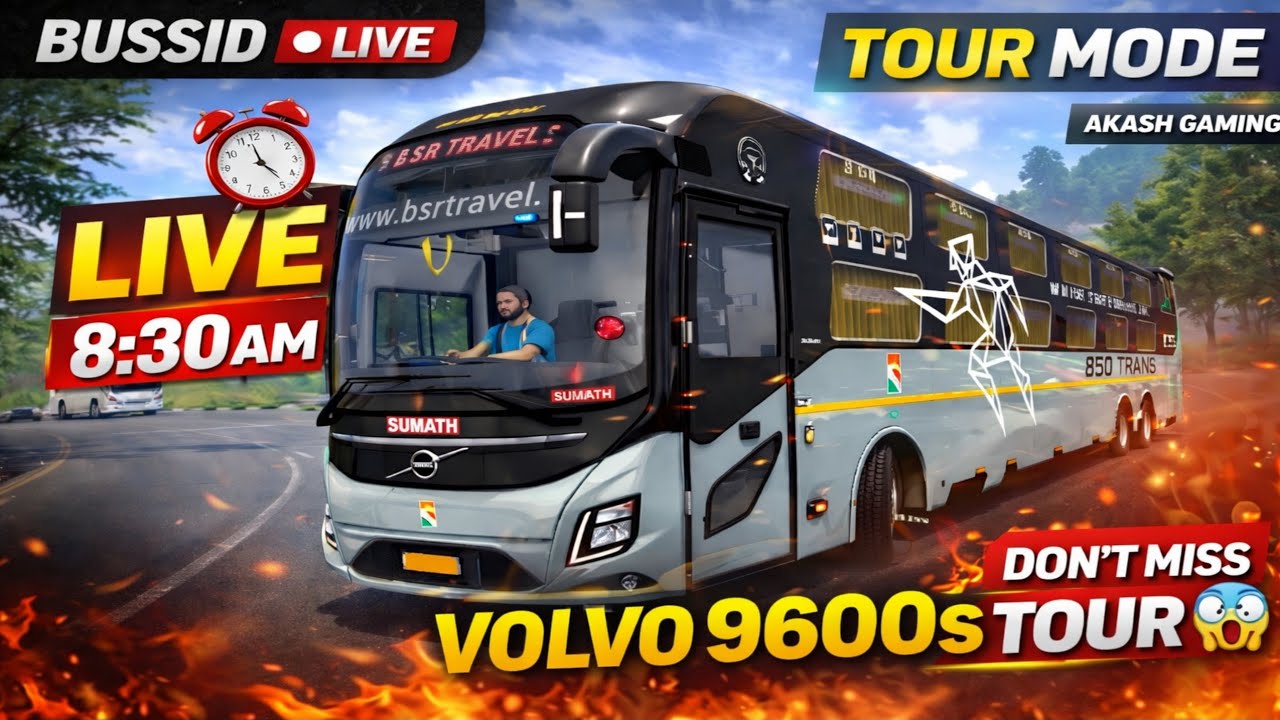 VOLVO 9600 NIGHT DRIVE 🔥 8K LIVE | India’s Most Powerful Bus 😱