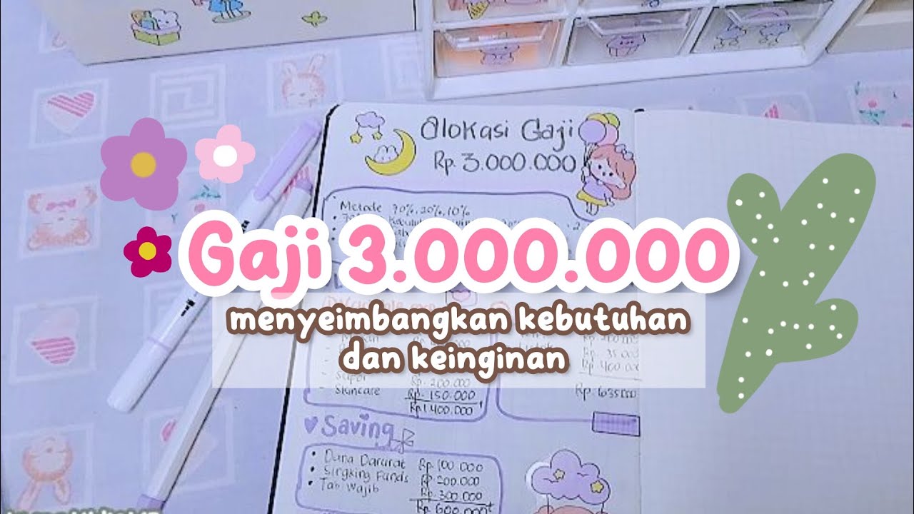 🌸 Alokasi Gaji 3 juta per bulan dan bisa nabung. mengatur keuangan rumah tangga.