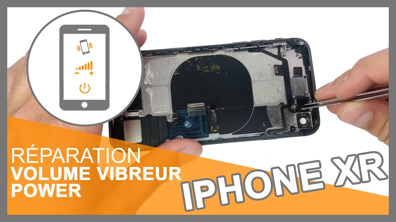 Réparation Nappe volume/vibreur/power iPhone XR