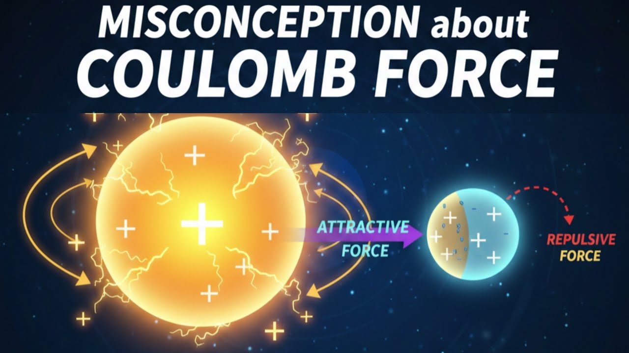 LIKE CHARGES MAY ATTRACT OR NOT?  II MISCONCEPTION about COULOMB FORCE II #jeephysics #neet