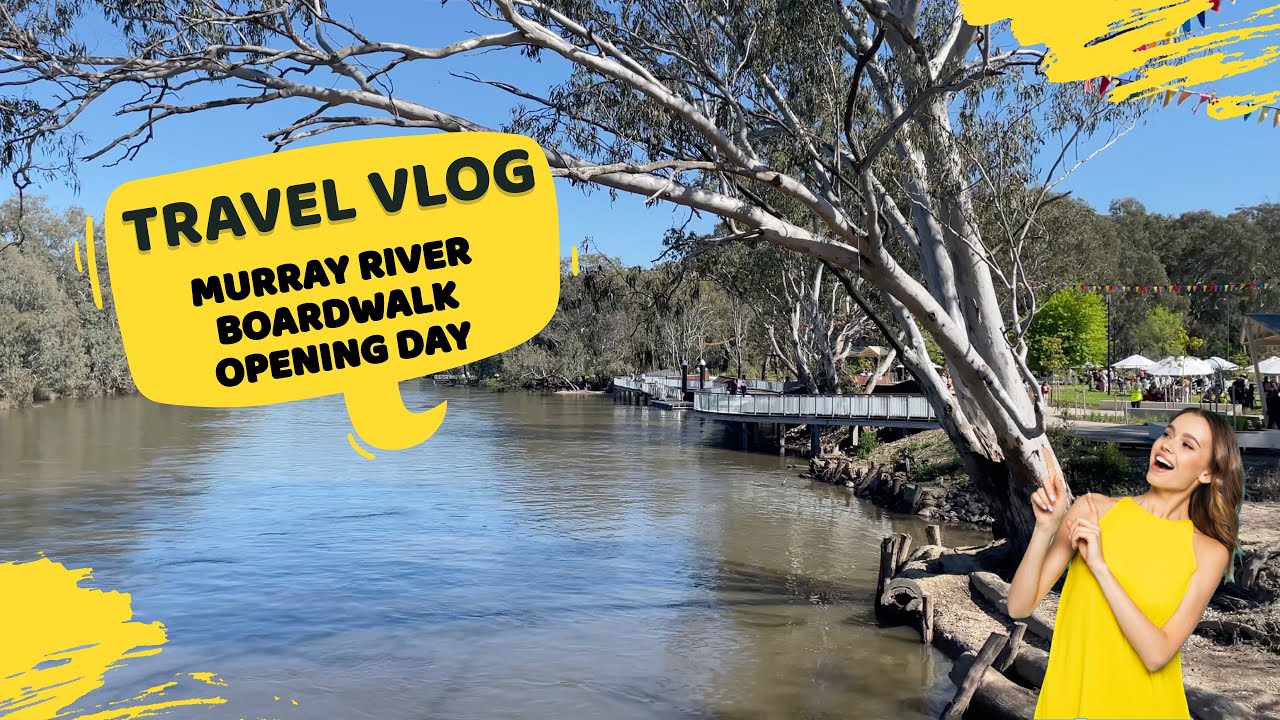 Murray River Boardwalk Opening day Albury NSW Australia    4K